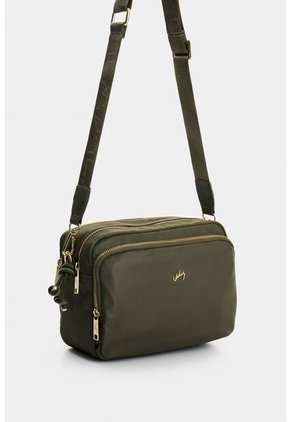 Manos Libres En Lona Y Cuero Para Mujer Square Manos Libres En Lona Y Cuero Para Mujer Square Verde Oliva VÉLEZ