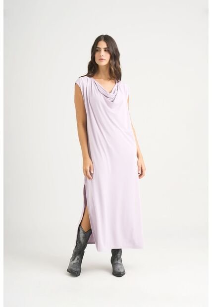 Vestido Midi Iris En Tejido De Punto Para Mujer Efecto Drapeado Vestido Midi Iris En Tejido De Punto Para Mujer Efecto Drapeado Lila 12 Vélez