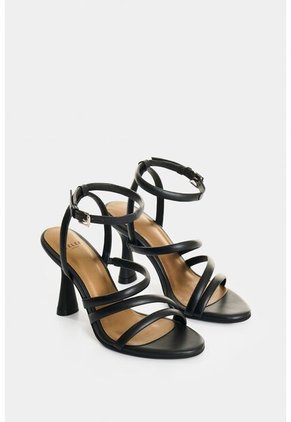 Sandalia Tacón Thaila De Cuero Para Mujer Dima Ovalada Sandalia Tacón Thaila De Cuero Para Mujer Dima Ovalada Negro 34 VÉLEZ