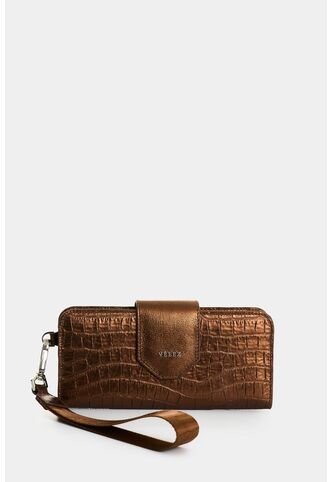 Billetera Porta Chequera De Cuero Folia Para Mujer Extravaganza Billetera Porta Chequera De Cuero Folia Para Mujer Extravaganza Bronce VÉLEZ Vélez