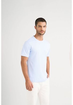 Camiseta Micropima Arizona Para Hombre Semi Ajustada Camiseta Micropima Arizona Para Hombre Semi Ajustada Azul Claro L VÉLEZ