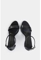 Sandalia Tacón Clavel De Cuero Para Mujer Amarre Al Tobillo Sandalia Tacón Clavel De Cuero Para Mujer Amarre Al Tobillo Negro 37 VÉLEZ de Vélez