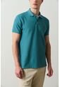 Polo Manga Corta Essential Para Hombre Textura Polo Manga Corta Essential Para Hombre Textura Azul Aguamarina XS VÉLEZ de Vélez