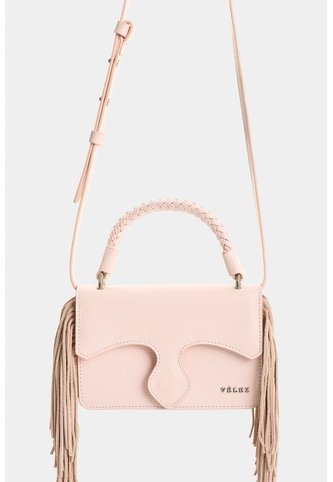Bandolera Mini Garniel De Cuero Con Flecos Para Mujer Bandolera Mini Garniel De Cuero Con Flecos Para Mujer Rosado VÉLEZ Vélez