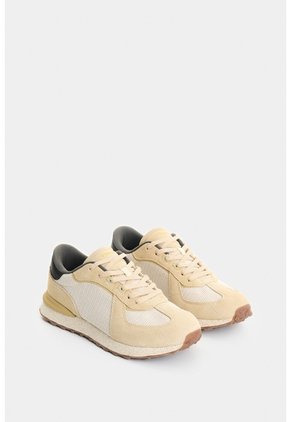 Tenis Deportivos De Cuero Y Malla Para Hombre Iron 2 Tenis Deportivos De Cuero Y Malla Para Hombre Iron 2 Crema 45 VÉLEZ