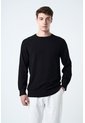 Sweater Tejido En Algodón Para Hombre Manga Ranglan Sweater Tejido En Algodón Para Hombre Manga Ranglan Negro M VÉLEZ de Vélez