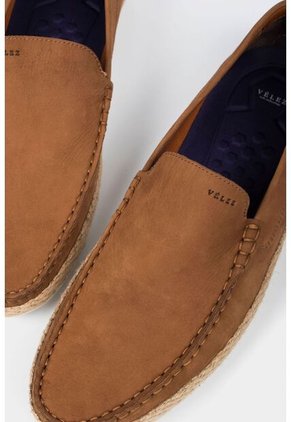 Mocasines Casuales De Cuero Para Hombre Inserto Yute Mocasines Casuales De Cuero Para Hombre Inserto Yute Miel 40 VÉLEZ