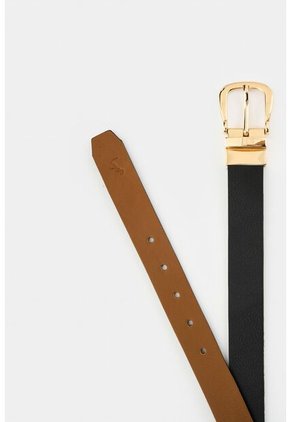 Cinturón Doble Faz De Cuero Liso Para Mujer Lascar Cinturón Doble Faz De Cuero Liso Para Mujer Lascar Negro S VÉLEZ