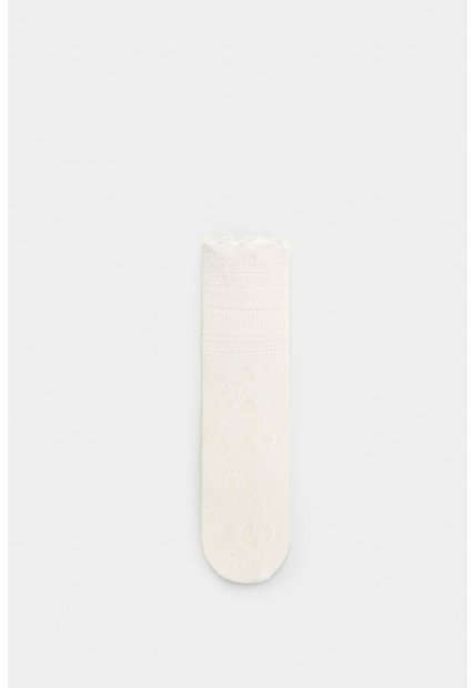 Calcetín Largo En Encaje Para Mujer Icaro Calcetín Largo En Encaje Para Mujer Icaro Blanco XS VÉLEZ