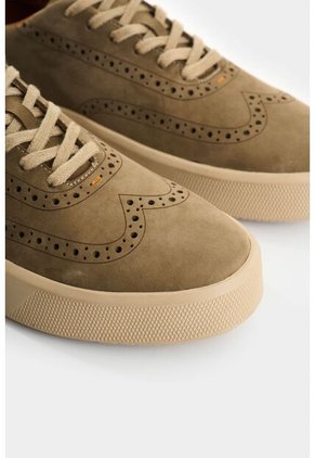 Zapatos De Cordón De Cuero Gamuzado Para Hombre Ocean Zapatos De Cordón De Cuero Gamuzado Para Hombre Ocean Arena 39 VÉLEZ