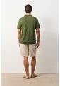 Camisa Manga Corta Tejida Para Hombre Ikal Camisa Manga Corta Tejida Para Hombre Ikal Verde Oliva XS VÉLEZ de Vélez