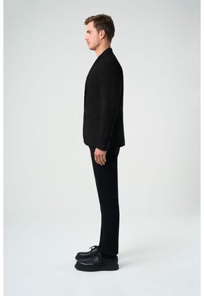 Blazer Niger De Gamuza Para Hombre Fit Semi Ajustado Blazer Niger De Gamuza Para Hombre Fit Semi Ajustado Negro S VÉLEZ