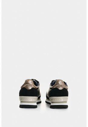 Tenis De Cuero Y Folia Para Mujer Gem Tenis De Cuero Y Folia Para Mujer Gem Negro 35 VÉLEZ