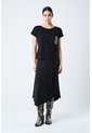 Camiseta Manga Corta Para Mujer Bolsillo Cuero Camiseta Manga Corta Para Mujer Bolsillo Cuero Negro L VÉLEZ de Vélez