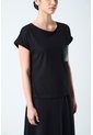 Camiseta Manga Corta Para Mujer Bolsillo Cuero Camiseta Manga Corta Para Mujer Bolsillo Cuero Negro L VÉLEZ de Vélez