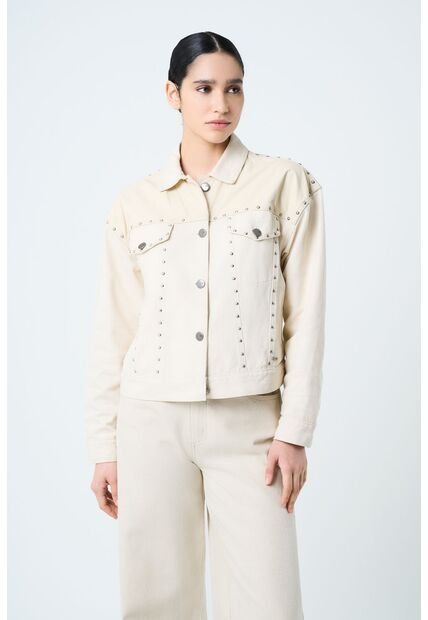 Chaqueta Orquídea De Algodón Y Cáñamo Para Mujer Silueta Oversized Chaqueta Orquídea De Algodón Y Cáñamo Para Mujer Silueta Oversized Crema M VÉLEZ