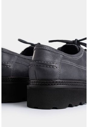 Zapatos De Cordón Castor De Cuero Gamuzado Para Hombre Tractorados Zapatos De Cordón Castor De Cuero Gamuzado Para Hombre Tractorados Gris 39 VÉLEZ