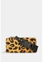 Billetera Porta Chequera Print De Cuero Pelo Bovino Para Mujer Estampado Animal Print Negro de Vélez