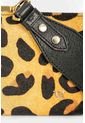 Billetera Porta Chequera Print De Cuero Pelo Bovino Para Mujer Estampado Animal Print Negro de Vélez