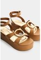 Sandalia Plataforma De Cuero Para Mujer Lagoon Sandalia Plataforma De Cuero Para Mujer Lagoon Miel 34 VÉLEZ de Vélez