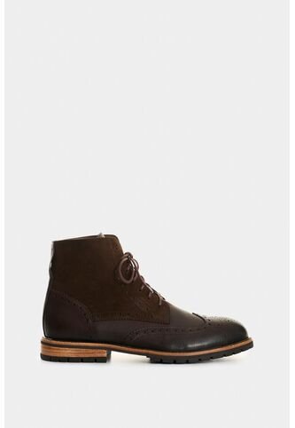 Botas De Cuero Gamuzado Y Liso Para Hombre Gael Botas De Cuero Gamuzado Y Liso Para Hombre Gael Cafe 42 VÉLEZ Vélez