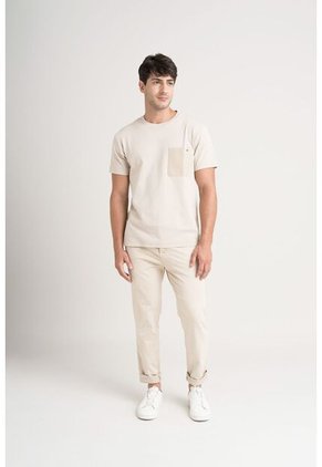 Camiseta En Algodón Para Hombre Bolsillo Cuero Camiseta En Algodón Para Hombre Bolsillo Cuero Arena L VÉLEZ