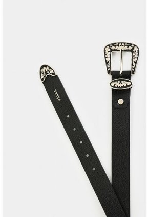 Cinturón Unifaz De Cuero Para Mujer Nacarina Cinturón Unifaz De Cuero Para Mujer Nacarina Negro L VÉLEZ