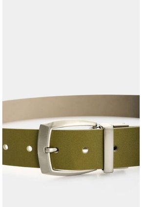 Cinturón Doble Faz De Cuero Para Hombre Serpia Cinturón Doble Faz De Cuero Para Hombre Serpia Verde Oliva 32 VÉLEZ