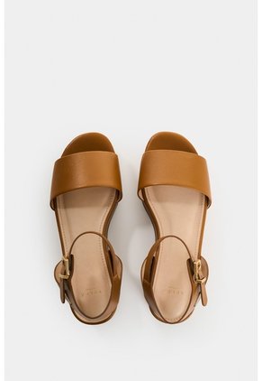 Sandalia Plataforma De Cuero Para Mujer Soren Sandalia Plataforma De Cuero Para Mujer Soren Miel 36 VÉLEZ