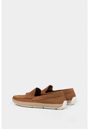 Mocasines Casuales De Cuero Para Hombre Inserto Yute Mocasines Casuales De Cuero Para Hombre Inserto Yute Miel 39 VÉLEZ
