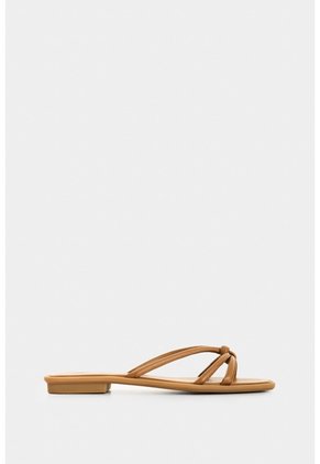 Sandalia Plana De Cuero Para Mujer Sole Sandalia Plana De Cuero Para Mujer Sole Miel 35 VÉLEZ