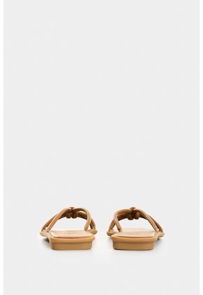 Sandalia Plana De Cuero Para Mujer Sole Sandalia Plana De Cuero Para Mujer Sole Miel 35 VÉLEZ