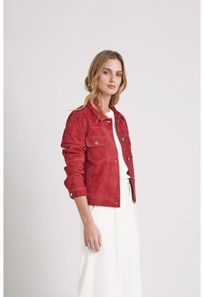 Chaqueta Mercury Tipo Trucker Para Mujer En Gamuza Chaqueta Mercury Tipo Trucker Para Mujer En Gamuza Vinotinto XL VÉLEZ