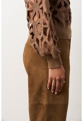 Sweater Oversize Cuello Alto En Algodón Para Mujer Runas Sweater Oversize Cuello Alto En Algodón Para Mujer Runas Tabaco XL VÉLEZ