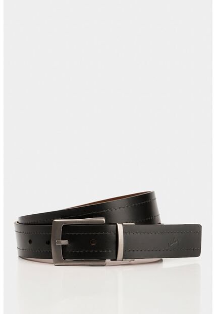 Cinturón Doble Faz Kafka De Cuero Para Hombre Hebilla Reversible Cinturón Doble Faz Kafka De Cuero Para Hombre Hebilla Reversible Negro 44 VÉLEZ