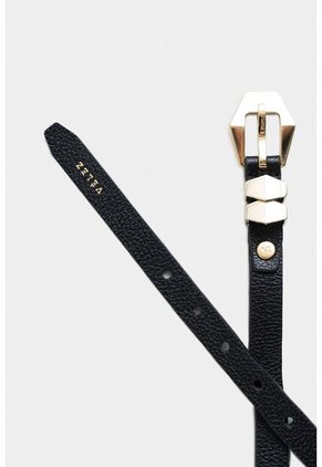 Cinturón Unifaz Gardenia De Cuero Para Mujer Pasador Hexagonal Cinturón Unifaz Gardenia De Cuero Para Mujer Pasador Hexagonal Negro L VÉLEZ