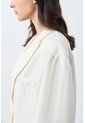 Blazer En Tejido Plano Para Mujer Tika Blazer En Tejido Plano Para Mujer Tika Crema XL VÉLEZ de Vélez