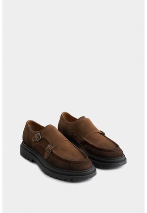 Mocasines Luster 2 En Cuero Gamuzado Para Hombre Silueta Monkstrap Mocasines Luster 2 En Cuero Gamuzado Para Hombre Silueta Monkstrap Miel 42 VÉLEZ