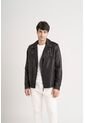 Chaqueta Biker Capri De Cuero Para Hombre Semi Ajustada Chaqueta Biker Capri De Cuero Para Hombre Semi Ajustada Negro XXL VÉLEZ de Vélez