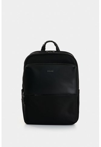 Morral Marfilo De Cuero Y Nylon Para Mujer Manija Trenzada Morral Marfilo De Cuero Y Nylon Para Mujer Manija Trenzada Negro VÉLEZ Vélez