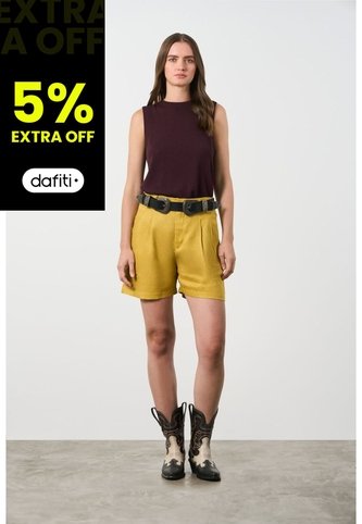 Short En Lino Mira Para Mujer Short En Lino Mira Para Mujer Amarillo Limon 12 VÉLEZ Vélez