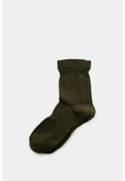 Calcetines Media Pierna Tejidos Para Hombre Detalle Acanalado Calcetines Media Pierna Tejidos Para Hombre Detalle Acanalado Verde XS Vélez