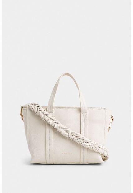 Manos Libres Alessia De Cuero Para Mujer Cargadera Trenzada Manos Libres Alessia De Cuero Para Mujer Cargadera Trenzada Blanco Vélez