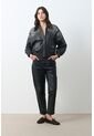 Chaqueta Bomber De Cuero Para Mujer Luzia Chaqueta Bomber De Cuero Para Mujer Luzia Negro XXL VÉLEZ de Vélez