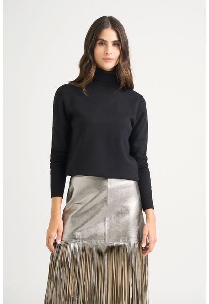Sweater Tejido Básico Maqui Para Mujer Cuello Tortuga Sweater Tejido Básico Maqui Para Mujer Cuello Tortuga Negro M VÉLEZ