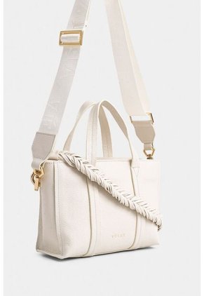 Manos Libres Alessia De Cuero Para Mujer Cargadera Trenzada Manos Libres Alessia De Cuero Para Mujer Cargadera Trenzada Blanco Vélez