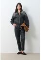 Chaqueta Bomber De Cuero Para Mujer Luzia Chaqueta Bomber De Cuero Para Mujer Luzia Negro XXL VÉLEZ de Vélez