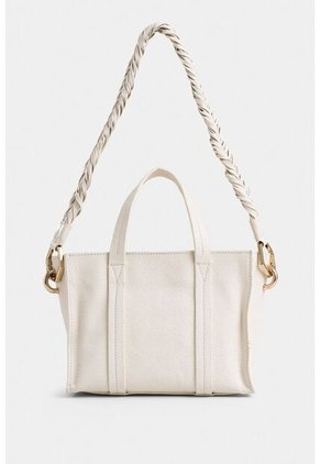 Manos Libres Alessia De Cuero Para Mujer Cargadera Trenzada Manos Libres Alessia De Cuero Para Mujer Cargadera Trenzada Blanco Vélez
