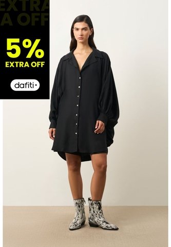 Vestido Sereno Para Mujer Manga Murciélago Vestido Sereno Para Mujer Manga Murciélago Negro 12 VÉLEZ Vélez