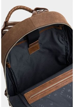 Morral Bolet De Cuero Gamuzado Para Hombre Manija Trenzada Morral Bolet De Cuero Gamuzado Para Hombre Manija Trenzada Miel Vélez